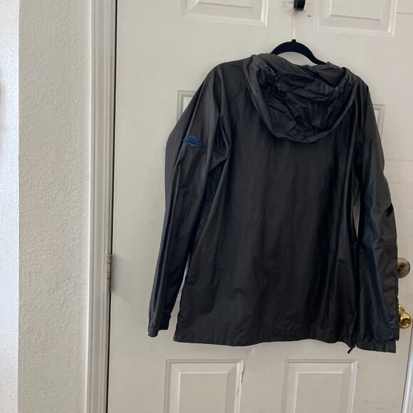 Merrell Men's Black Packable 1/2 Zip Pull-Over Security Zipper Rain Jacket Sz Lr - Picture 5 of 10